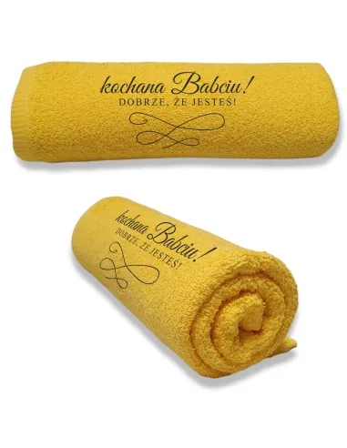 Ręcznik z HAFTEM Prezent DLA KOCHANEJ BABCI
