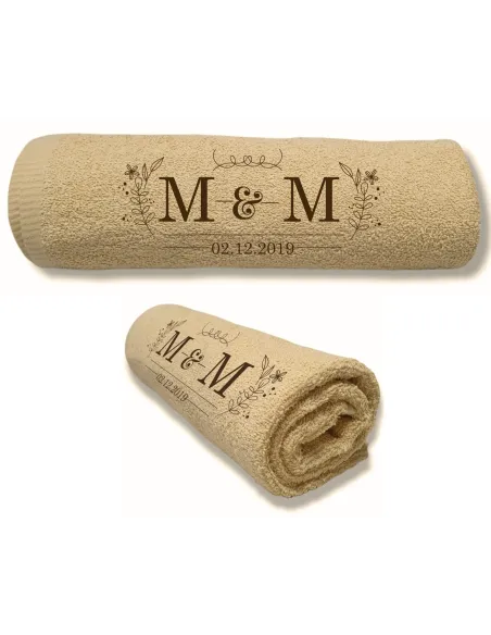 RĘCZNIK Z HAFTEM PREZENT NA ŚLUB INICJAŁY DATA