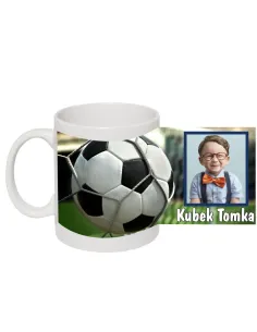 Foto Kubek z zdjęciem prezent dla dziecka z nadrukiem piłkarza
