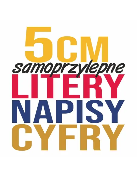 LITERY CYFRY SAMOPRZYLEPNE naklejki REKLAMA - 5cm
