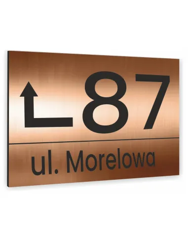 TABLICA ADRESOWA METAL NUMER DOMU POSESJI kolor miedziany  30x20 cm dibond