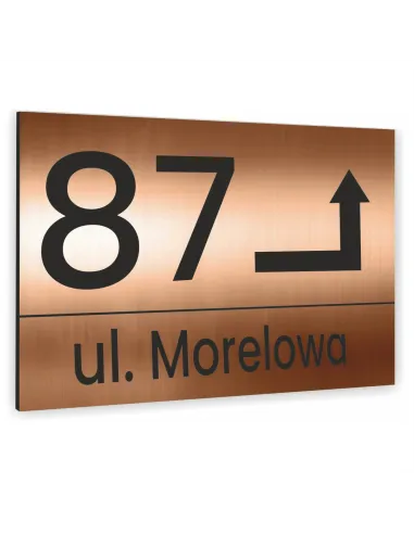 TABLICA Z NUMEREM DOMU TABLICZKA adresowa miedziana 30x20cm dibond