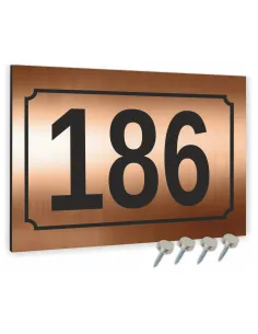 Tabliczka ADRESOWA Aluminiowa miedziana Numer domu dibond 20x30cm