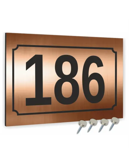 Tabliczka ADRESOWA Aluminiowa miedziana Numer domu dibond 20x30cm
