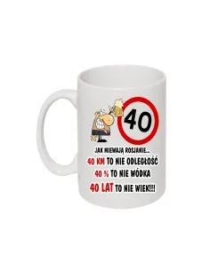 Kubek z nadrukiem prezent gift na urodziny 18 30 40 50 60