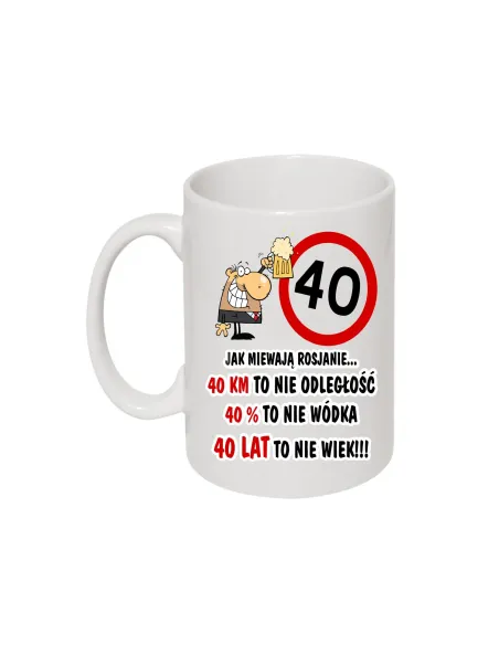 Kubek z nadrukiem prezent gift na urodziny 18 30 40 50 60