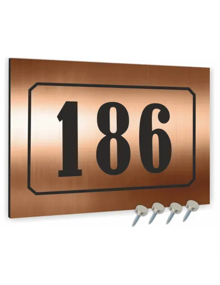 METALOWA miedziana TABLICA ADRESOWA NAZWA ULICY ALUMINIUM 3D 20x30cm dibond