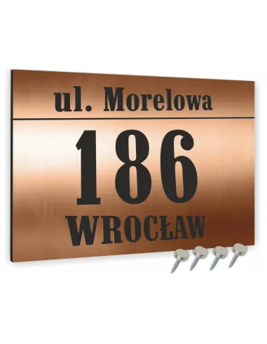 METALOWA TABLICA ADRESOWA NAZWA ULICY ALUMINIUM 3D 20x30cm dibond