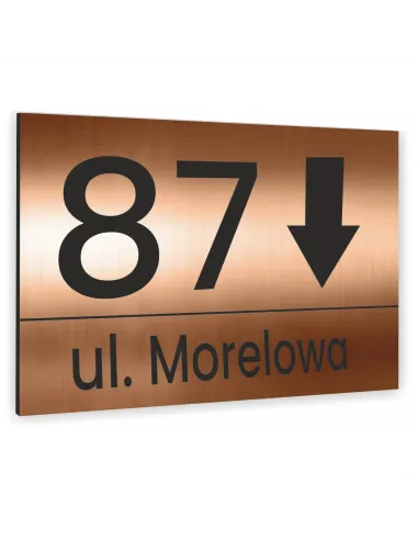 Tabliczka Tablica ADRESOWA ALUMINIOWA KIERUNKOWA miedziana 40x30 cm dibond