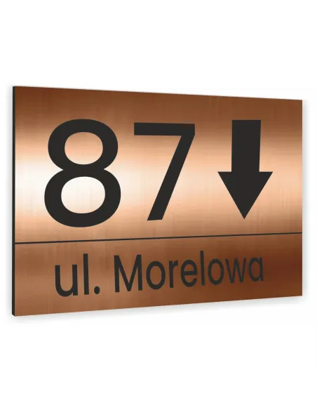Tabliczka Tablica ADRESOWA ALUMINIOWA KIERUNKOWA miedziana 40x30 cm dibond