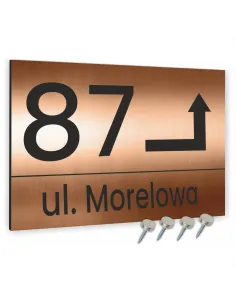 TABLICA Z NUMEREM DOMU TABLICZKA adresowa miedziana 30x40cm dibond