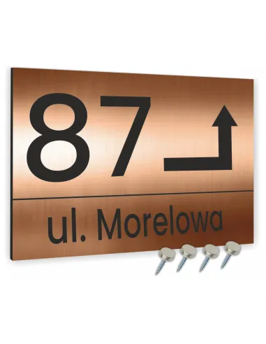 TABLICA Z NUMEREM DOMU TABLICZKA adresowa miedziana 30x40cm dibond
