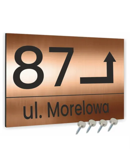 TABLICA Z NUMEREM DOMU TABLICZKA adresowa miedziana 30x40cm dibond