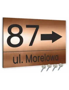 NUMER NA BUDYNEK dom Tabliczka ALUMINIUM miedziane 40x30cm dibond