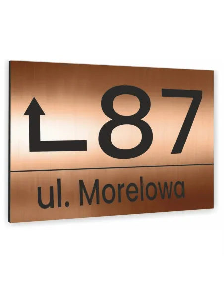 Tabliczka Tablica ADRESOWA ALUMINIOWA z wkrętami miedziana dibond 30x40 cm