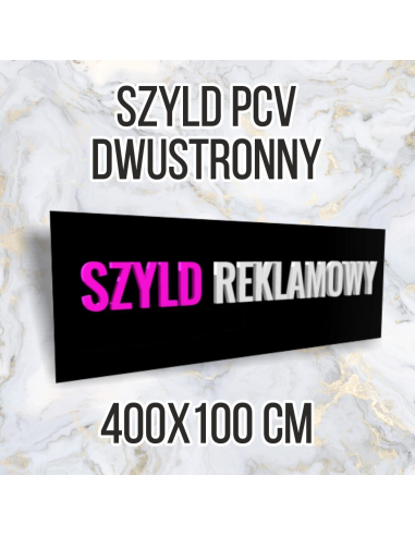 Tablica reklamowa szyld PCV 400x100 dwustronny