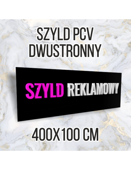 Tablica reklamowa szyld PCV 400x100 dwustronny