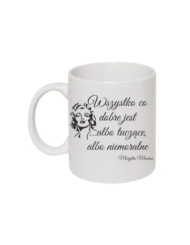 Kubek z nadrukiem cytat Marylin Monroe