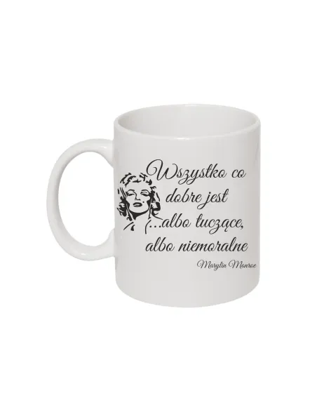Kubek z nadrukiem cytat Marylin Monroe
