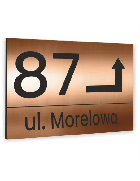 TABLICA Z NUMEREM DOMU TABLICZKA adresowa miedziana 30x40cm dibond