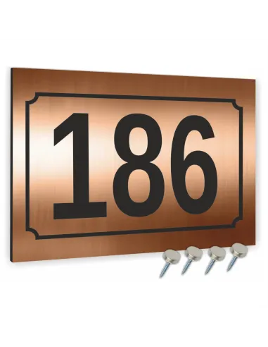 Tabliczka ADRESOWA Aluminiowa miedziana Numer domu dibond 40x30cm