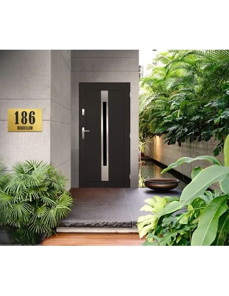 TABLICA tabliczka ADRESOWA Z NUMEREM DOMU 40x30 cm miedziana dibond