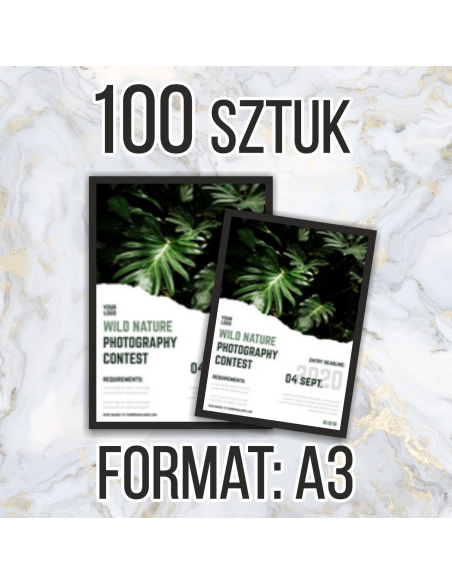 Plakaty A3 100 sztuk + projekt gratis
