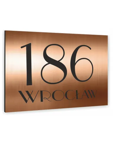 METALOWA TABLICA ADRESOWA NAZWA ULICY ALUMINIUM kolor miedziany 40x30 cm dibond