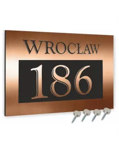 Tablica ALUMINIOWA adresowa Tabliczka Numer Domu miedziana 30x40 dibond