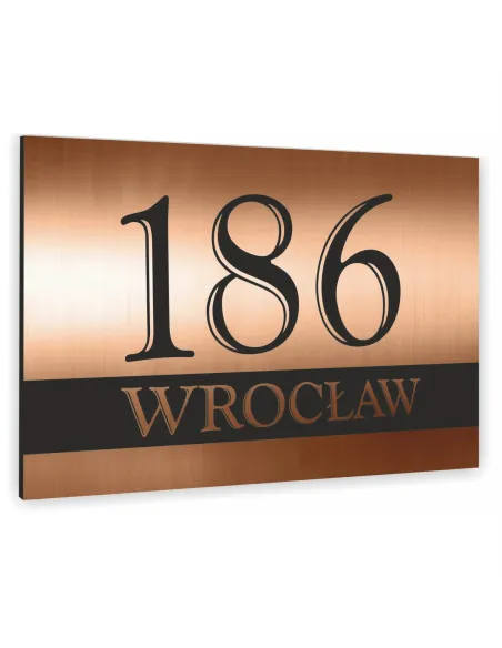 Tabliczka ADRESOWA ALUMINIOWA Tablica NUMER DOMU 30x40 dibond miedziana