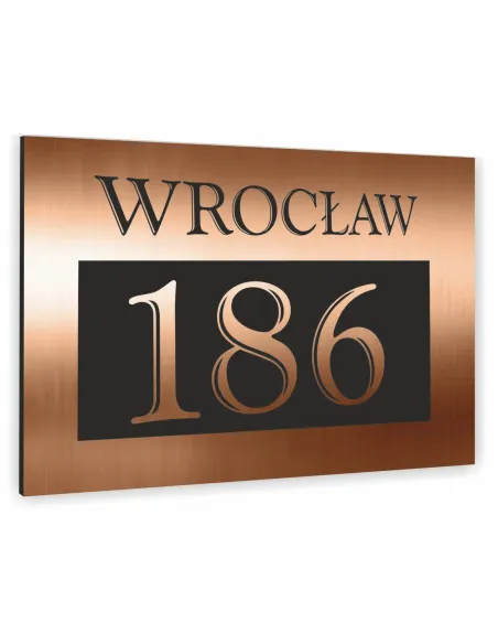 Tablica ALUMINIOWA adresowa Tabliczka Numer Domu miedziana 30x40 dibond