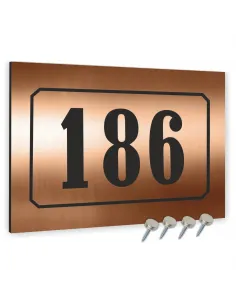 METALOWA miedziana TABLICA ADRESOWA NAZWA ULICY ALUMINIUM 3D 40x30cm dibond