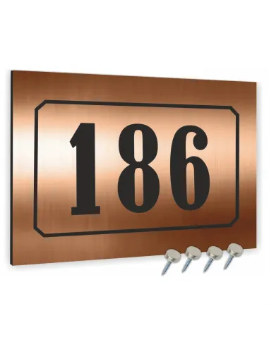 METALOWA miedziana TABLICA ADRESOWA NAZWA ULICY ALUMINIUM 3D 40x30cm dibond