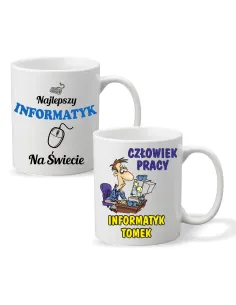 FOTO KUBEK z nadrukiem PREZENT dla INFORMATYKA