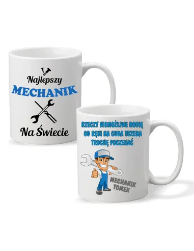 FOTO KUBEK z nadrukiem PREZENT dla MECHANIKA