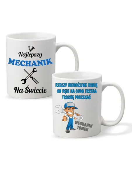 FOTO KUBEK z nadrukiem PREZENT dla MECHANIKA