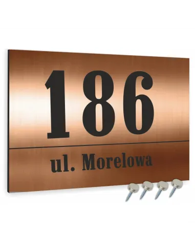 Tabliczka adresowa miedziana Dibond  40x30 cm