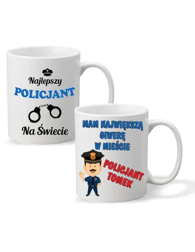 FOTO KUBEK z nadrukiem PREZENT dla POLICJANTA