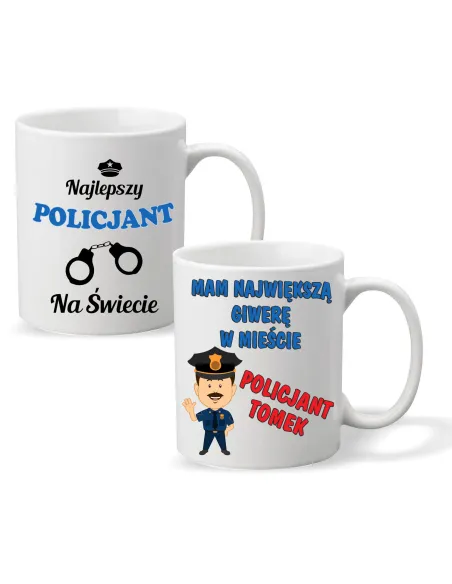FOTO KUBEK z nadrukiem PREZENT dla POLICJANTA