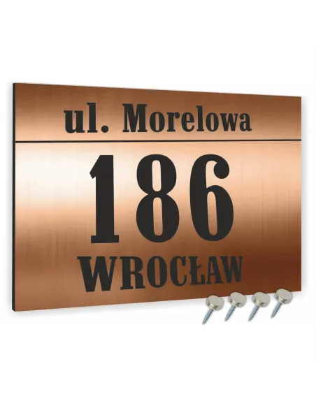 METALOWA TABLICA ADRESOWA NAZWA ULICY ALUMINIUM 3D 40x30cm dibond