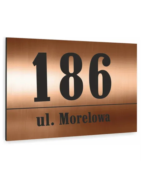Tabliczka adresowa miedziana Dibond  40x30 cm