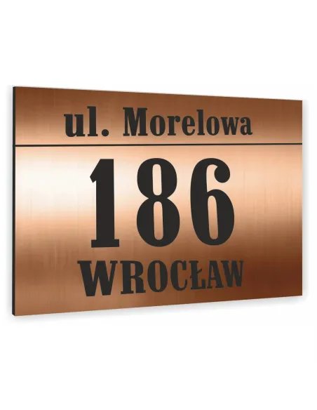 METALOWA TABLICA ADRESOWA NAZWA ULICY ALUMINIUM 3D 40x30cm dibond