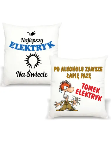 Śmieszny Prezent FOTO Poduszka dla Elektryka