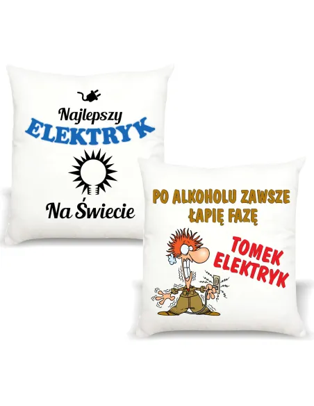 Śmieszny Prezent FOTO Poduszka dla Elektryka