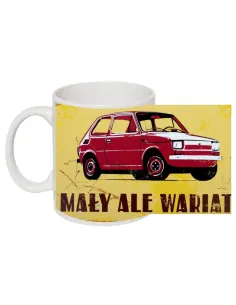 Kubek PRL maluch FIAT 126P samochód mały stare czasy zabawny prezent