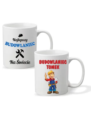FOTO KUBEK z nadrukiem PREZENT dla BUDOWLAŃCA