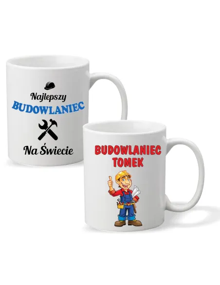 FOTO KUBEK z nadrukiem PREZENT dla BUDOWLAŃCA