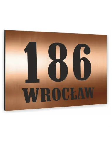 Tabliczka Tablica ADRESOWA ALUMINIOWA miedziana 40x30 cm dibond