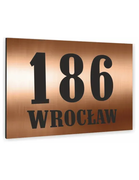 Tabliczka Tablica ADRESOWA ALUMINIOWA miedziana 40x30 cm dibond