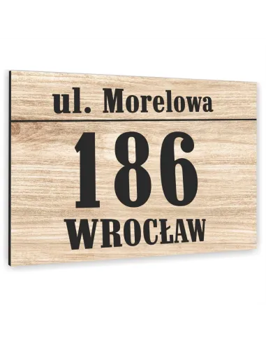 TABLICA tabliczka ADRESOWA Z NUMEREM DOMU 20x15 cm kolorowe nadruki dibond